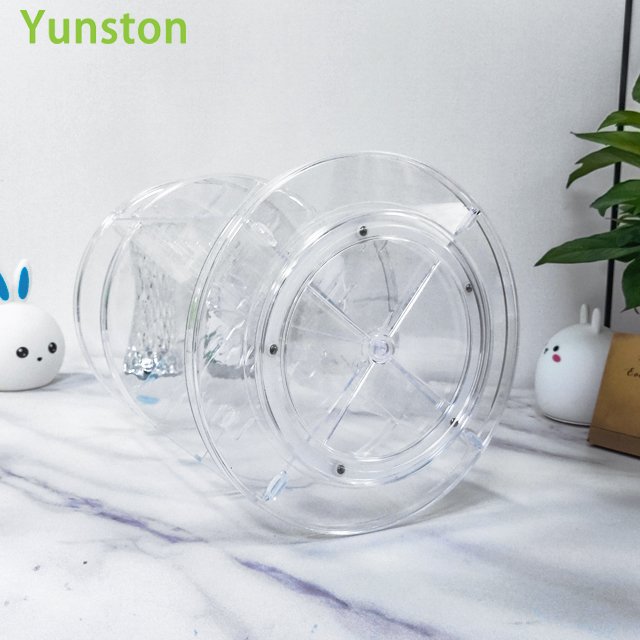 Cosmetic Storage Rack Household Multifunctional Desktop Transparent Box Makeup Box Storage Holders & Racks 360 Rotatable Shelves