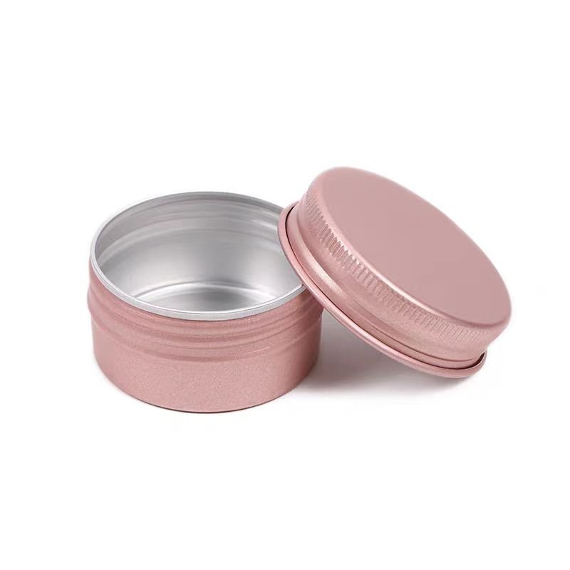 47*24mm rose gold 30ml 1oz aluminum jar food grade in stock with screw lid for cosmetic wax container tin can cream jar 30ml
