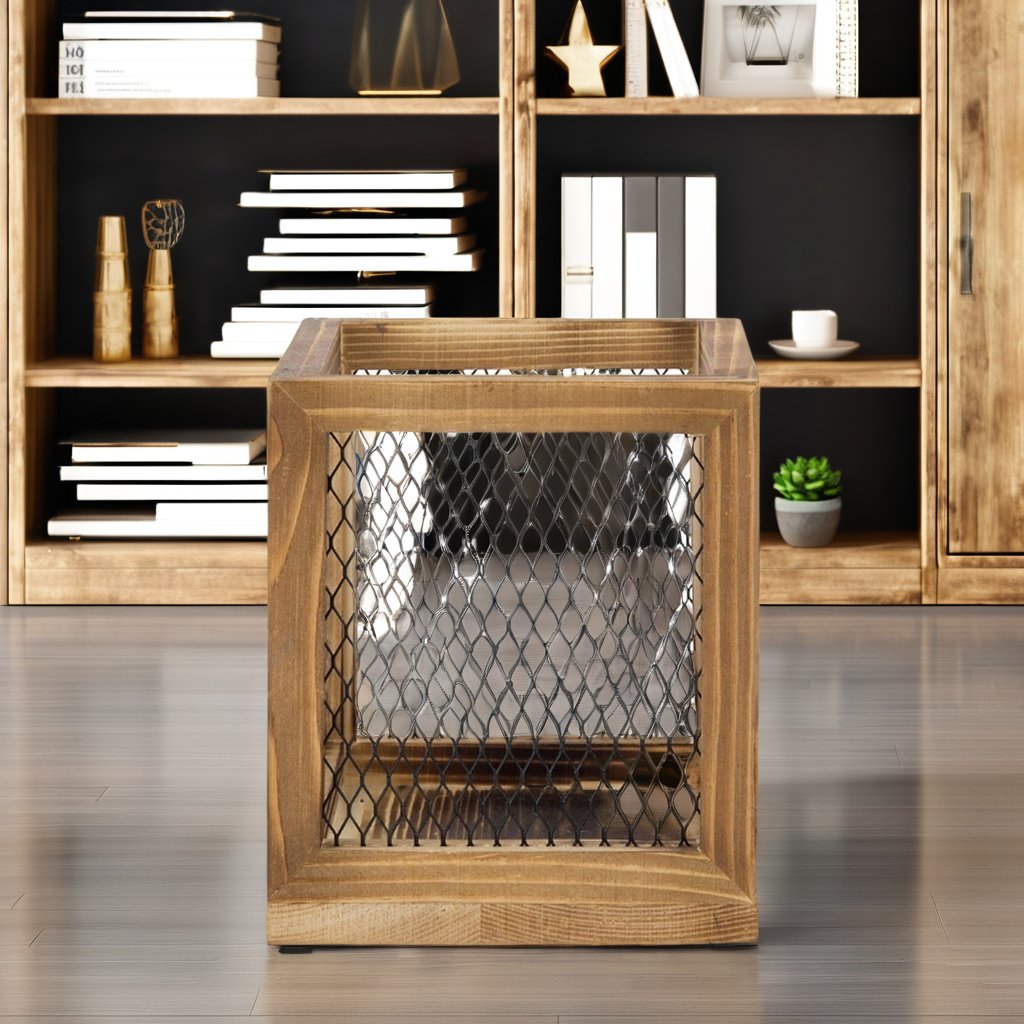 Vintage wooden basket storage tray Makeup storage box Large desktop toy jewelry storage box