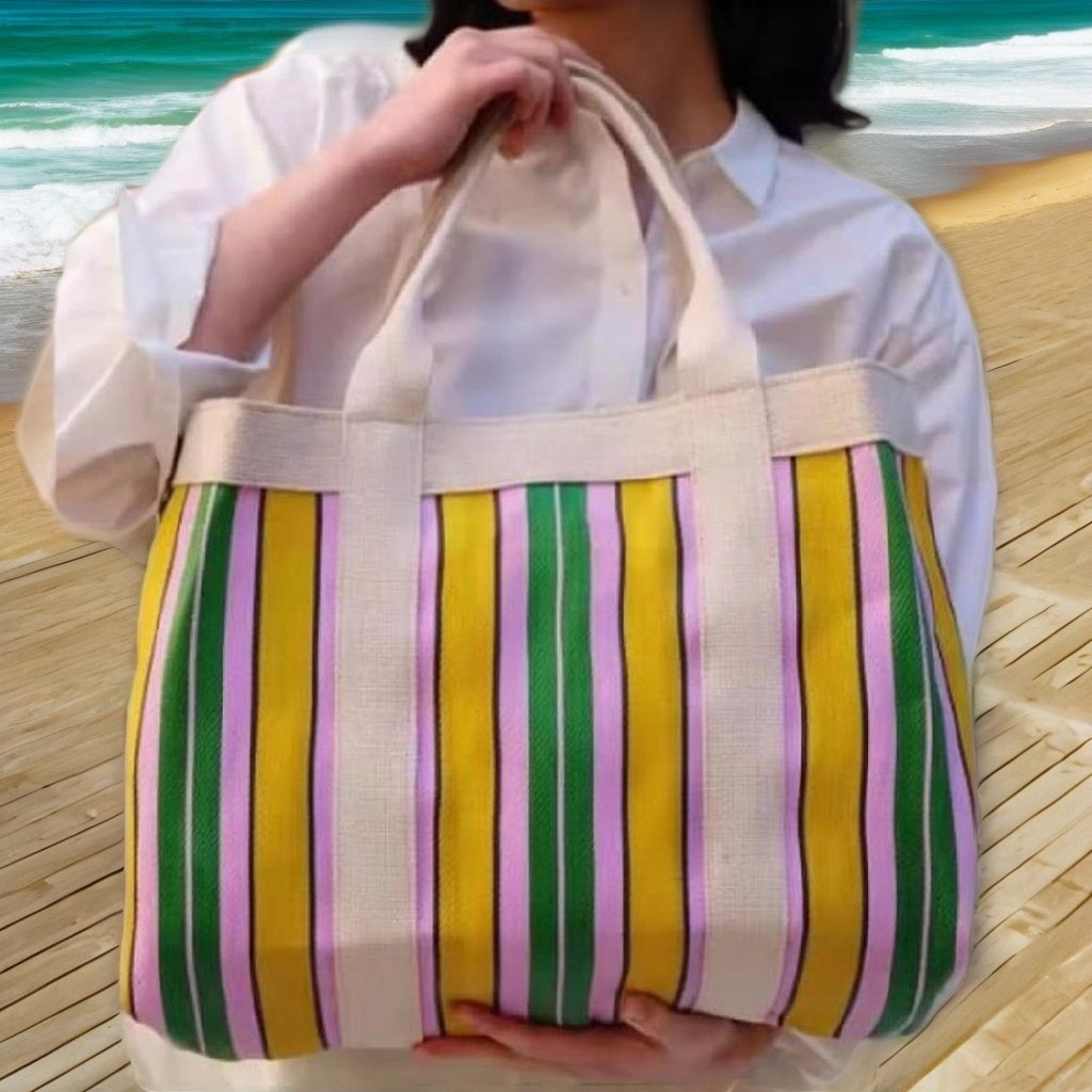 Recycled Nylon Shopping Bag Eco-Friendly Reusable Zipper Cosmetic Toiletry Pouches Travel Beach Tote Bag customs made in India