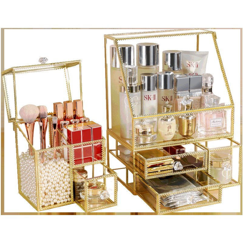 Makeup Organizer Perfume Lipstick Brush Lash Eye shadow Foundation Storage Box,Acrylic Vanity Cosmetic Make Up Makeup Organizer
