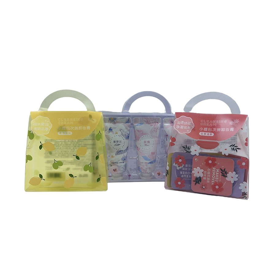NEW Small Transparent Clear PVC PET Plastic Cosmetic Bag with Handle for Organizing Makeup and Skin Care Products