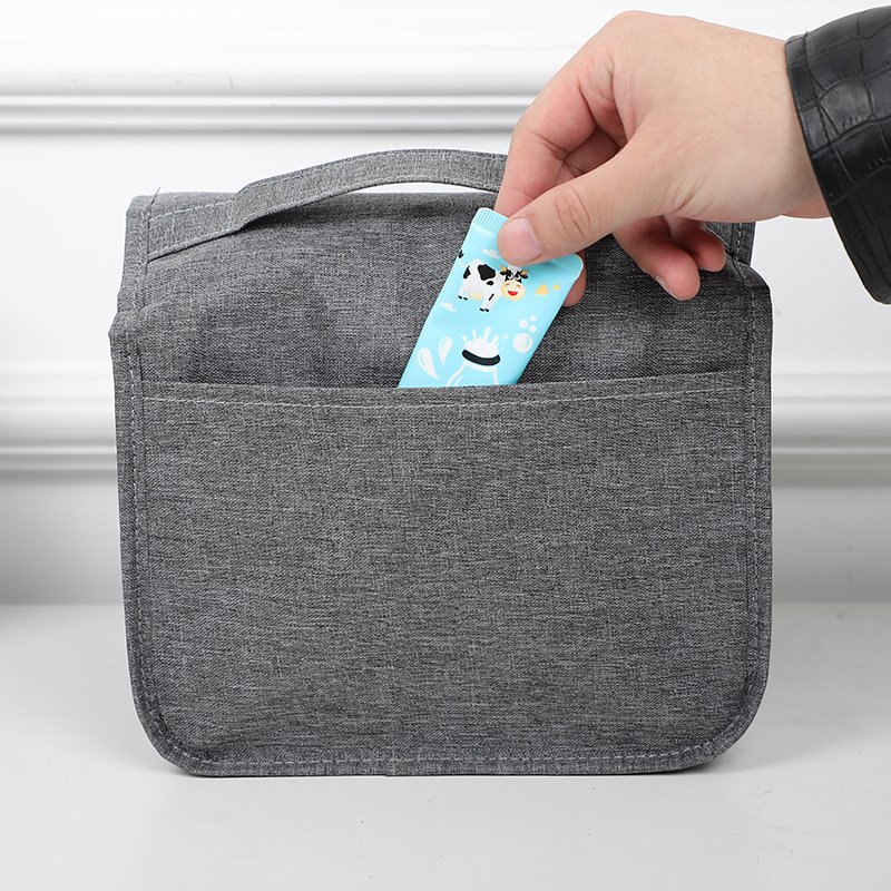 Factory wholesale large volume wash bag simple high appearance level cosmetics storage bag waterproof fashion hook wash bag