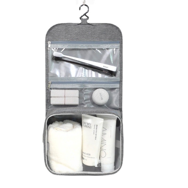 Factory wholesale large volume wash bag simple high appearance level cosmetics storage bag waterproof fashion hook wash bag