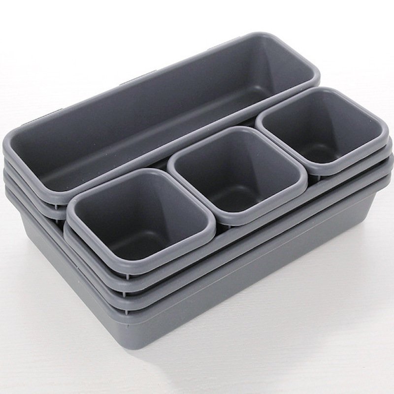 8pcs Drawer Organizers Household Dustproof Desk Storage Box Women Makeup Organizer For Kitchen Bathroom Accessories W24-581