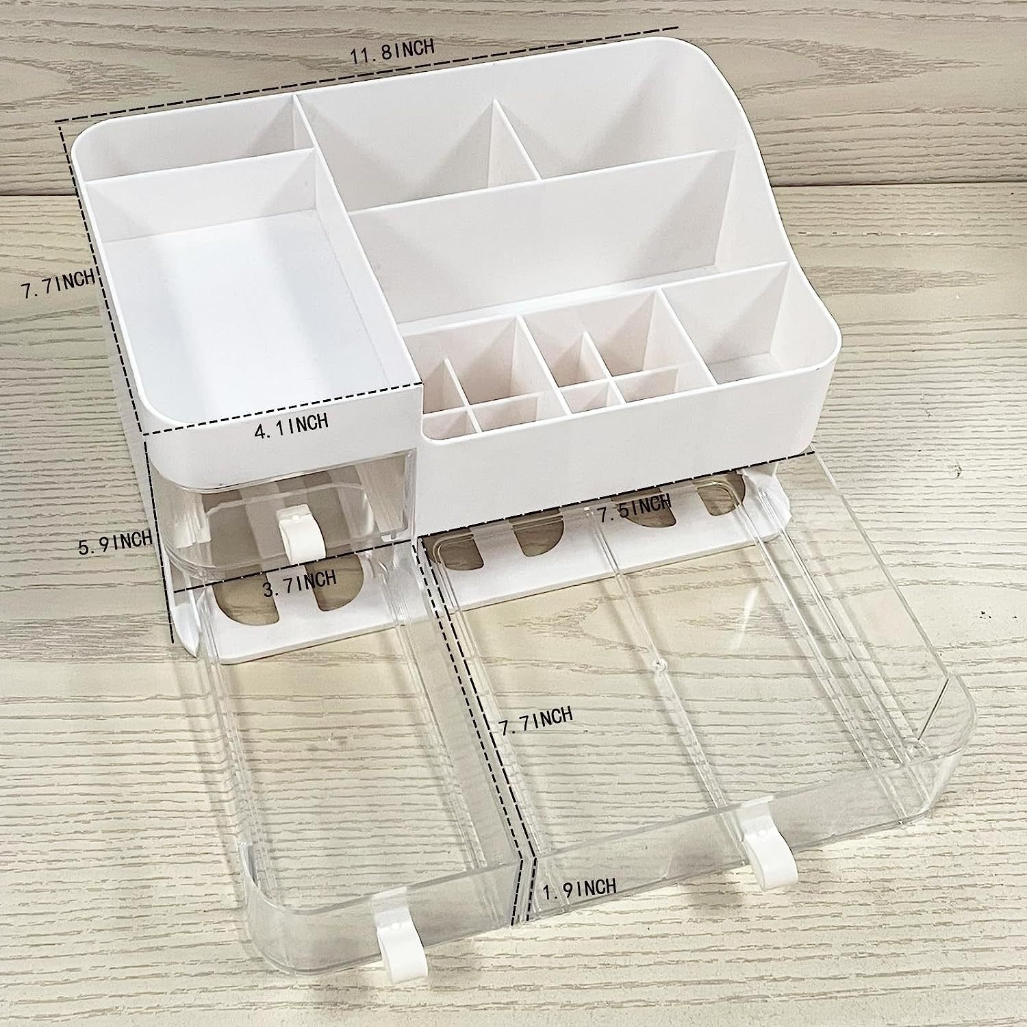 OWNSWING Cosmetics Makeup Organizer Storage Make Up Organizers With Drawers Large Skincare Organizers For Vanity And Bathroom