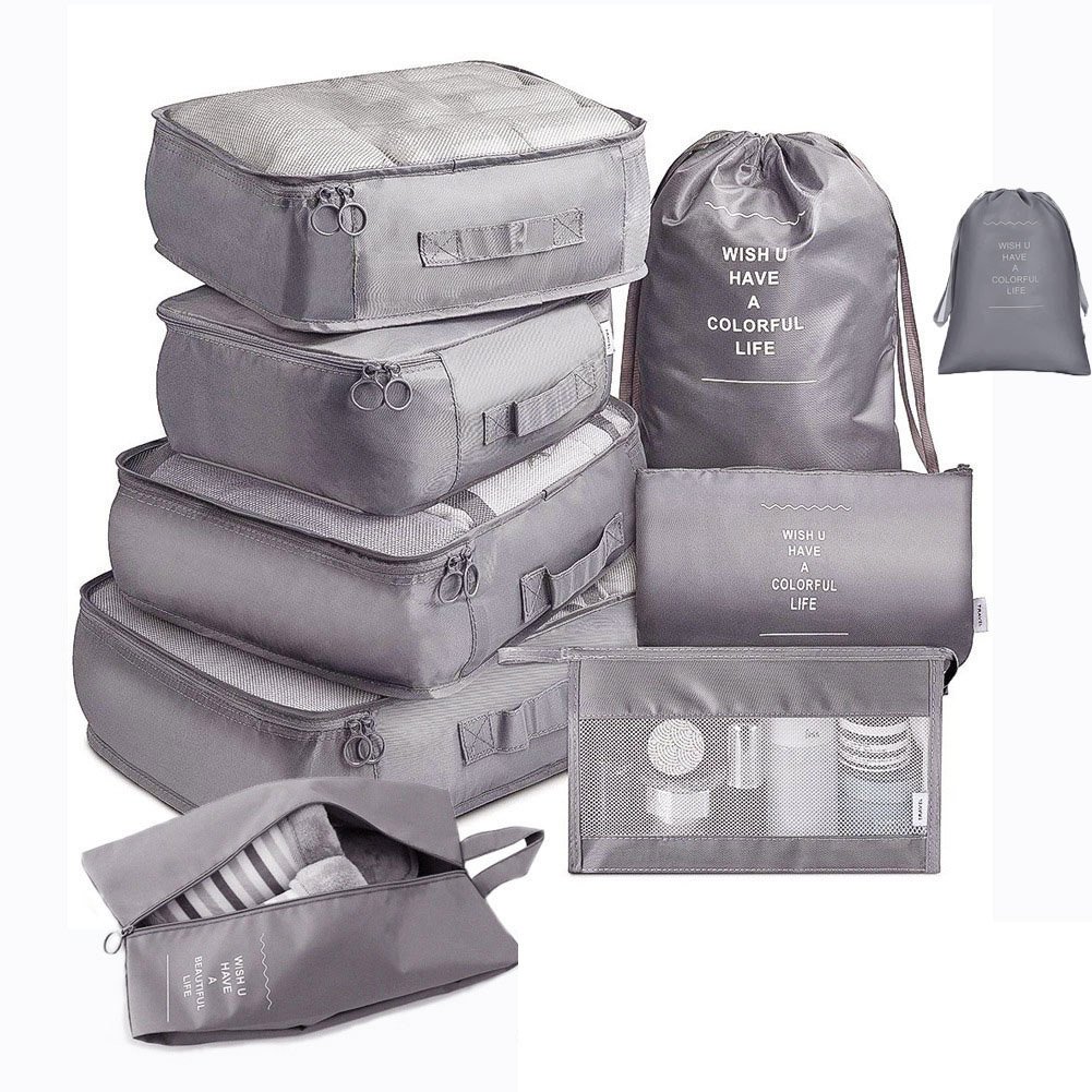 Portable Travel Bag 9 Set Packing Cubes Luggage Packing Organizers for Travel Accessories Travel Cosmetic Gift Bag