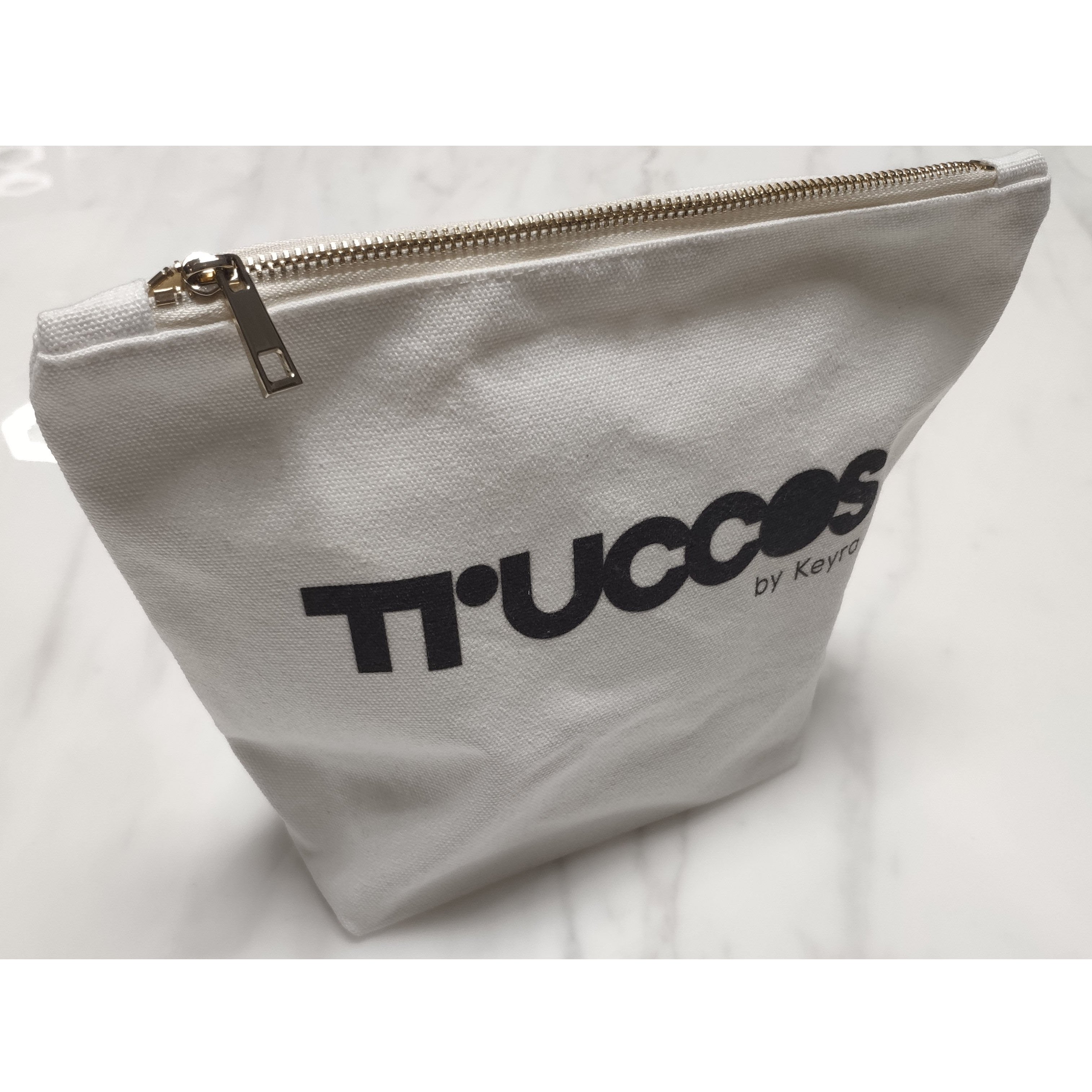 Thick White Toiletry Storage Cotton Canvas Wash Bag Custom Logo Printing Thread Zipper Bag Zipper Pouch Customized Fashion 3pcs