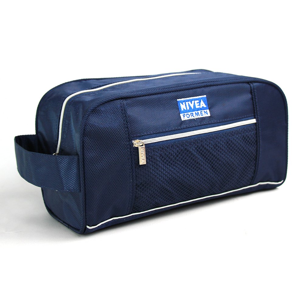 Custom Fashion Toiletry Bag for Men Waterproof Oxford Travel Luxury Makeup Bag Cosmetic Pouch Zipper Closure Organize Bag