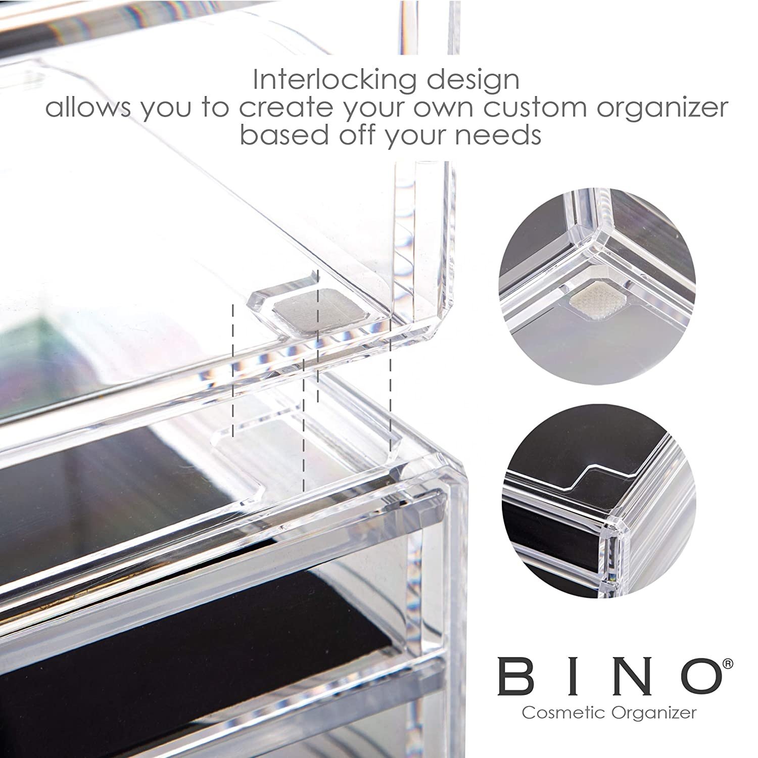 Drawer Acrylic Jewelry and Makeup Organizer Clear Cosmetic Organizer Vanity Storage Display Box