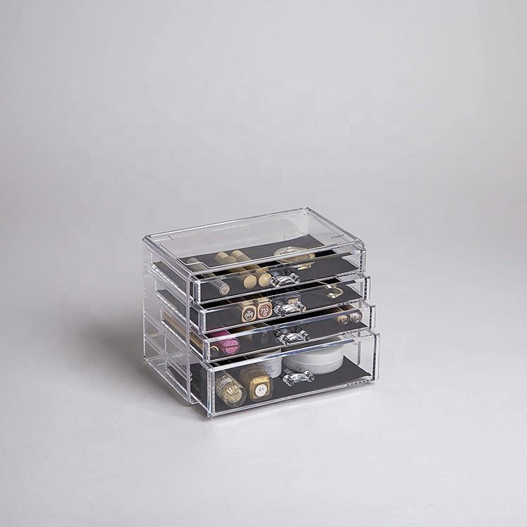 Drawer Acrylic Jewelry and Makeup Organizer Clear Cosmetic Organizer Vanity Storage Display Box