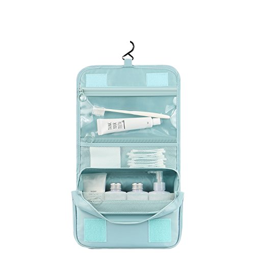 Hanging Toiletry Bag - Large Cosmetic Makeup Travel Organizer for Men Women with Sturdy Hook & Brush Box Case