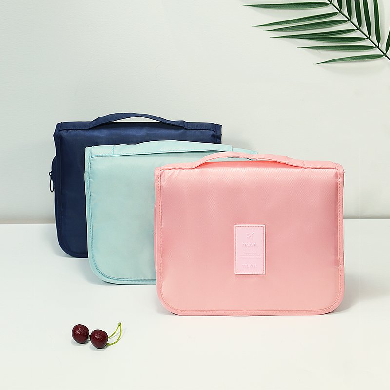 Hanging Toiletry Bag - Large Cosmetic Makeup Travel Organizer for Men Women with Sturdy Hook & Brush Box Case