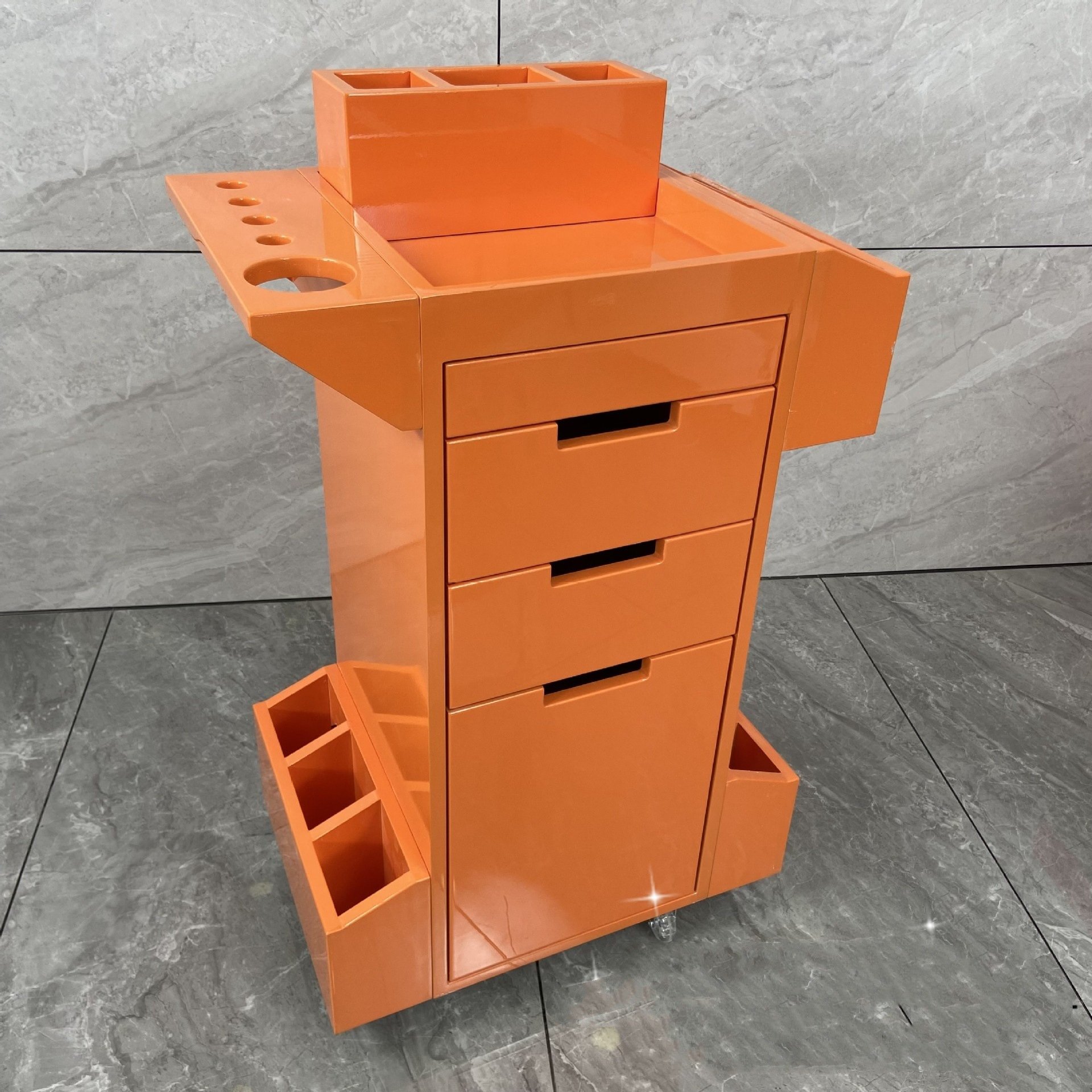 Professional hair salon spa Barbershop tool Hair salon hairdresser cutting makeup cabinet organizer case trolley for salon