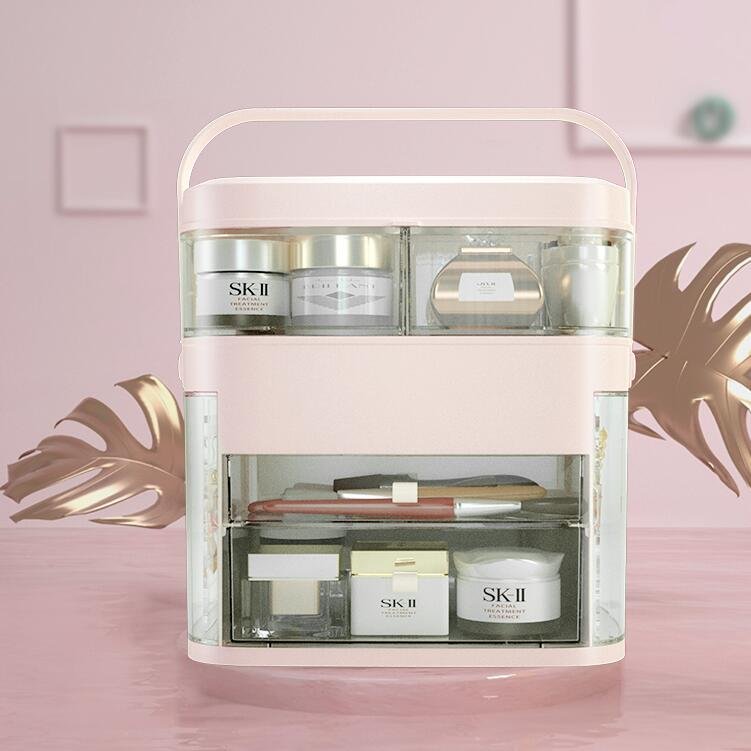 Factory directly Good Price new cosmetic storage box with led light
