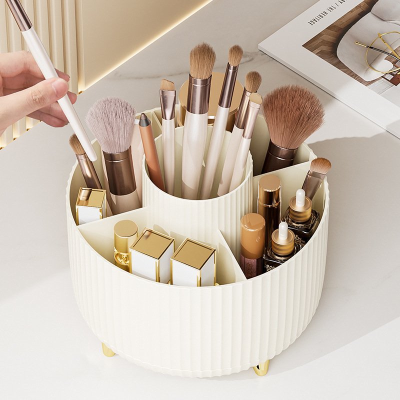 Cosmetic Brush Storage Rotating Container Makeup Brushes Holder Makeup Tools Storage Box
