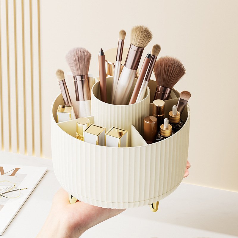 Cosmetic Brush Storage Rotating Container Makeup Brushes Holder Makeup Tools Storage Box