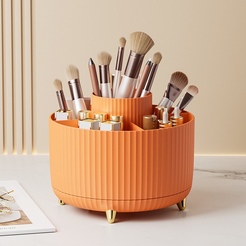 Cosmetic Brush Storage Rotating Container Makeup Brushes Holder Makeup Tools Storage Box