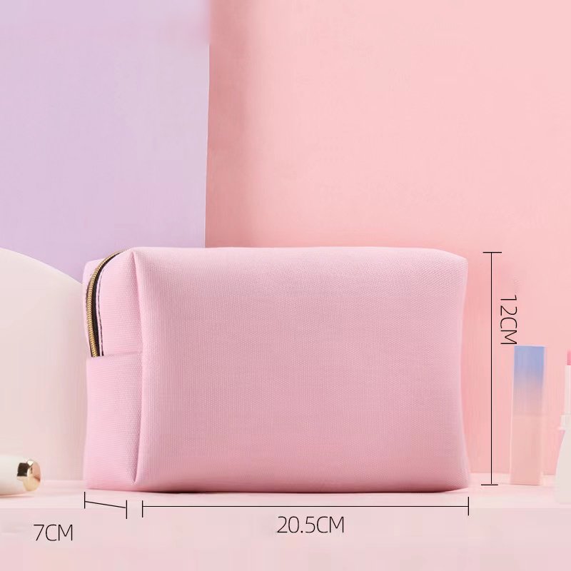 Custom Cotton Heavy Duty Multi-Purpose Canvas Alloy Zipper Cosmetics Makeup Travel Organizing Pouch Bag