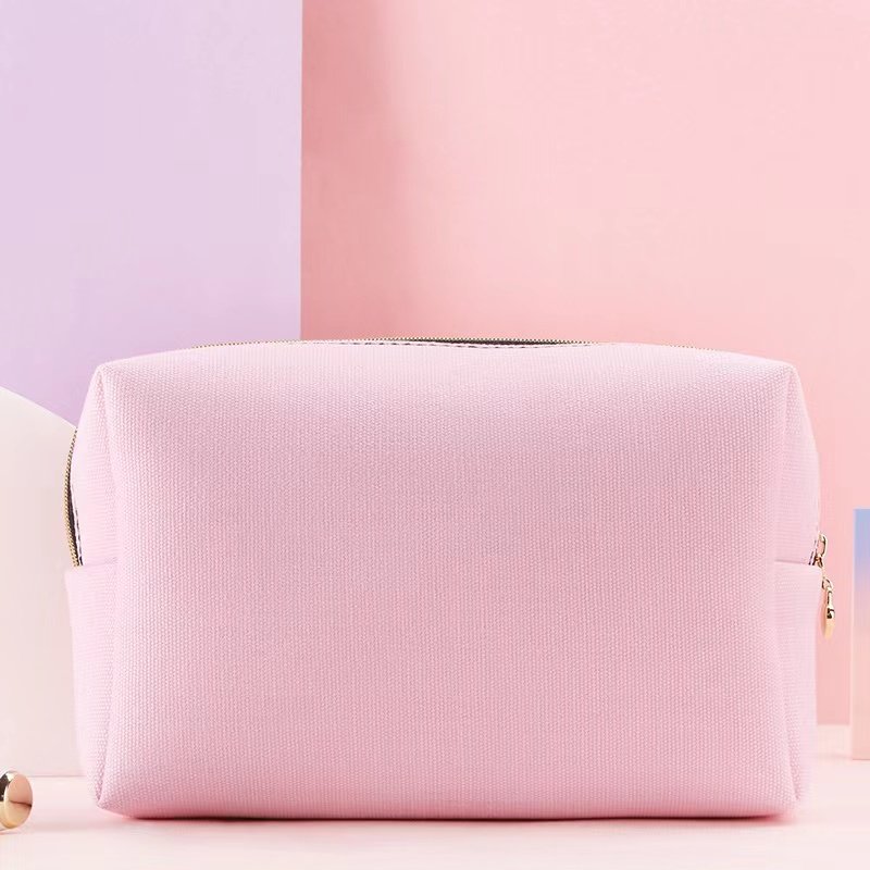 Custom Cotton Heavy Duty Multi-Purpose Canvas Alloy Zipper Cosmetics Makeup Travel Organizing Pouch Bag