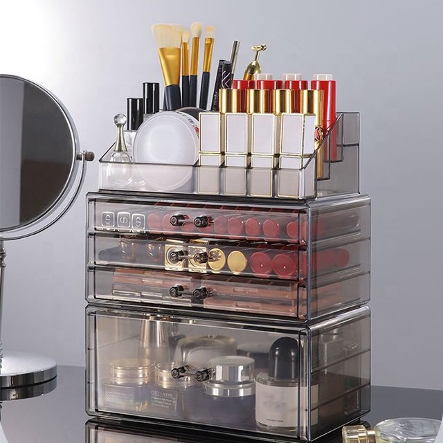 Cosmetic Makeup Jewelry small part mini drawer organizer plastic organizing box