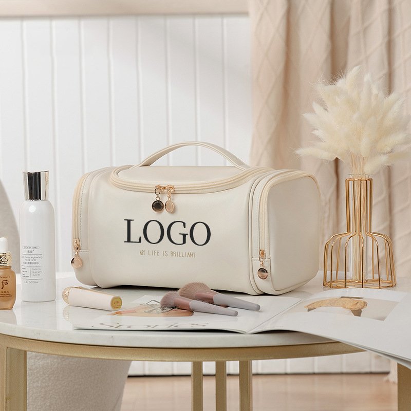 Fashion PU Leather Large Cosmetic Bags Beauty Case Women Portable Makeup Bag Multifunctional Travel Storage Bag