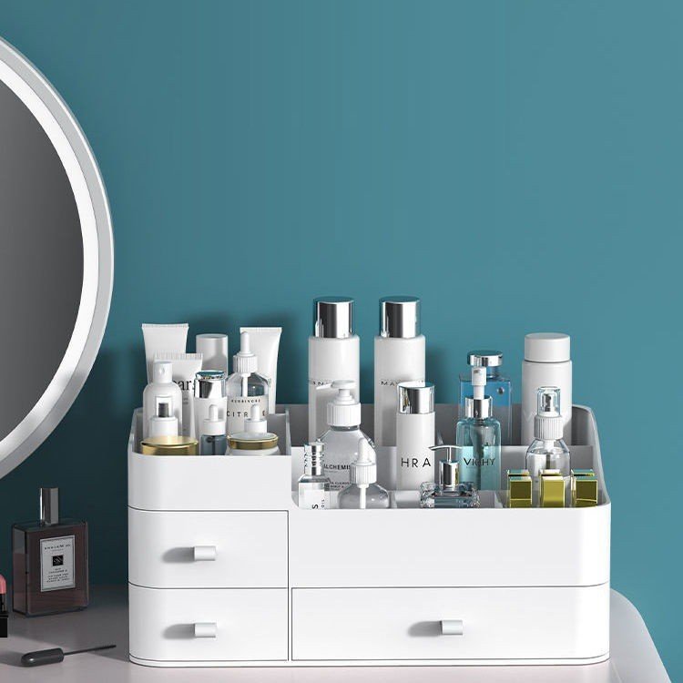Makeup Organizer for Vanity Large Countertop Organizer with Drawers Cosmetics Storage for Skin Care