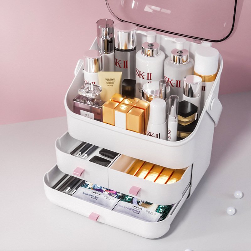 3 layer Makeup Organizer Cosmetic Storage Box