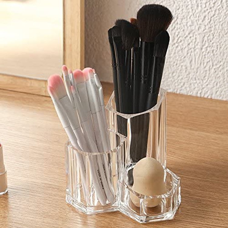 Space Saving Acrylic Clear Countertop bathroom makeup Jewelry Cosmetic Storage Display Boxes Case Makeup Organizer