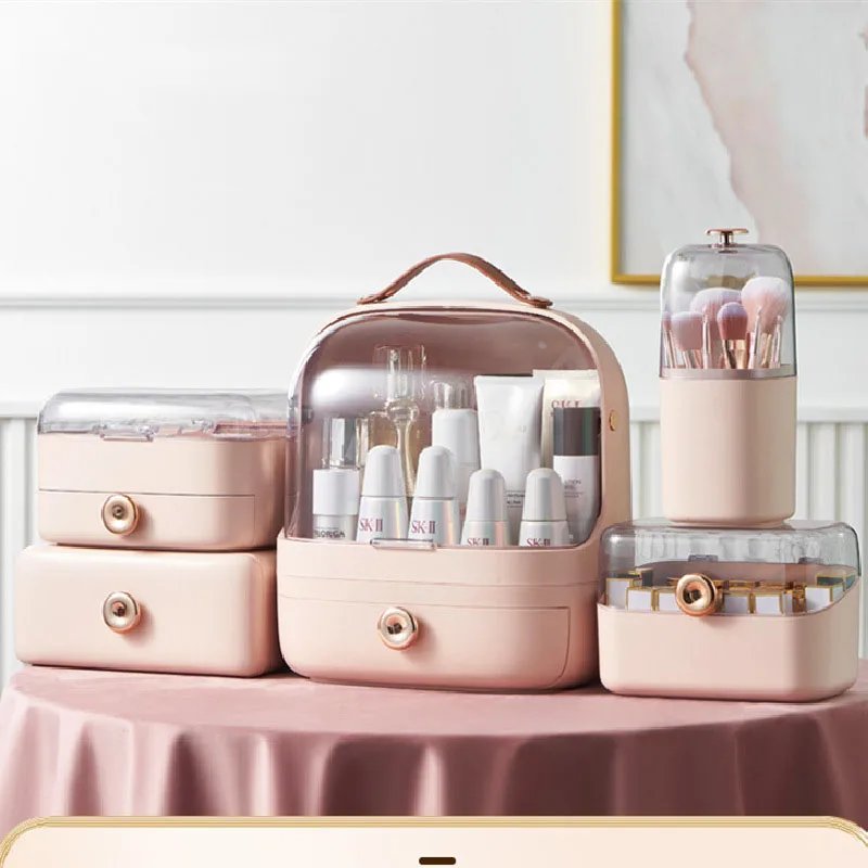 Makeup Organizer With Drawers Countertop Make Up Desktop Storage Container Vanity Holder For Cosmetics Lipstick Brushes Lotions