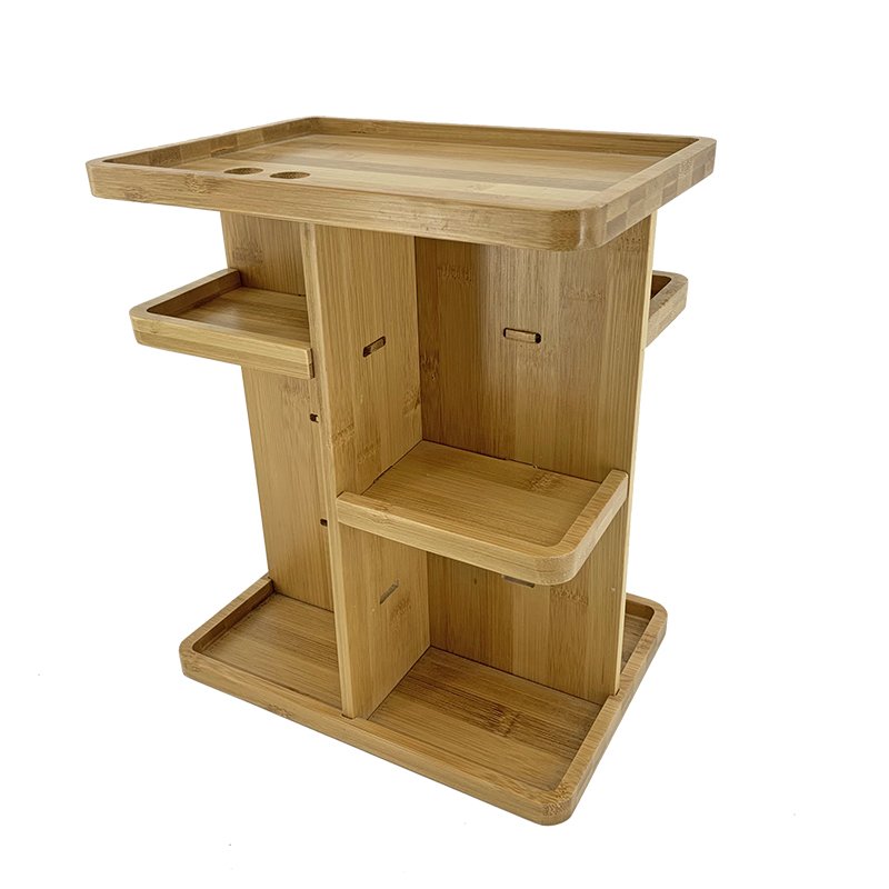 custom natural bamboo makeup organizer cosmetic organizer arbitrary assembly organizador demaquillaje wooden makeup organizer