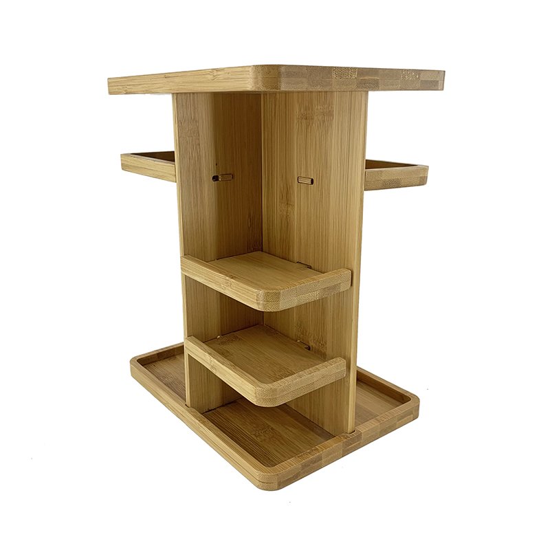 custom natural bamboo makeup organizer cosmetic organizer arbitrary assembly organizador demaquillaje wooden makeup organizer
