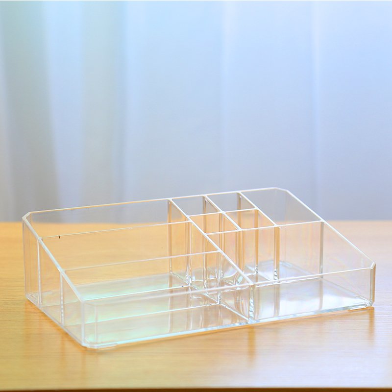 Square Acrylic Cosmetic Makeup Organizer Storage Clear Plastic Skincare Vanity Make Up Organizers Perfume Makeup Holder Box