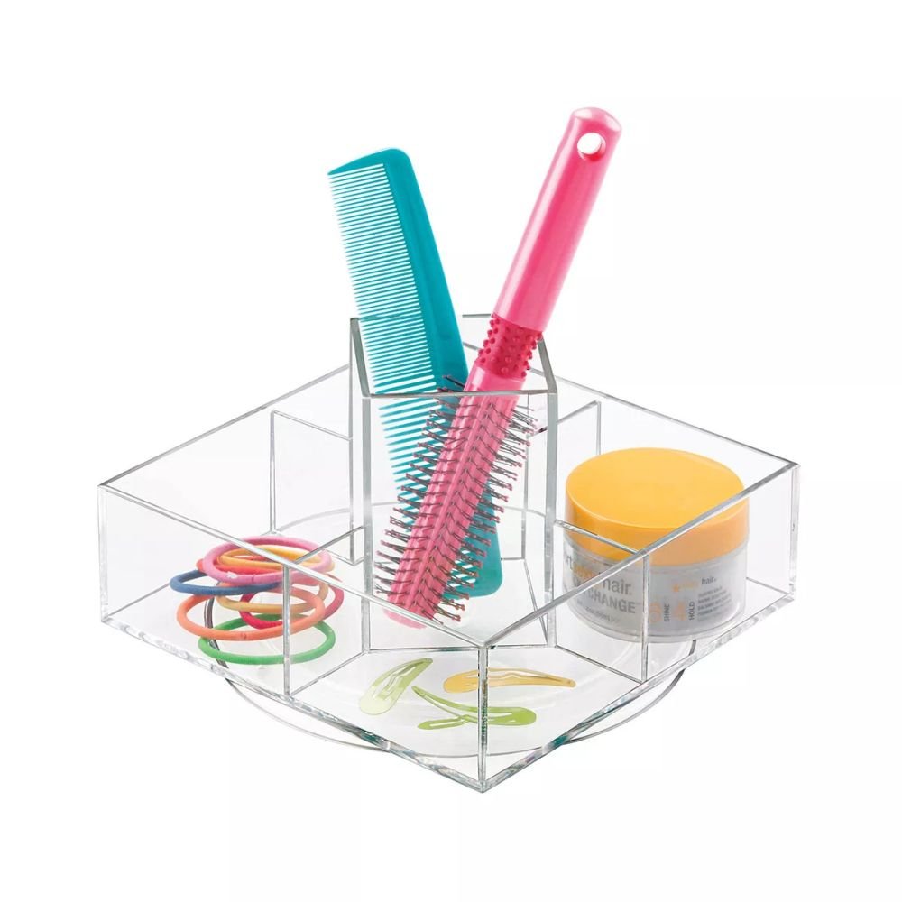 Clear Rotating Acrylic Cosmetic/Makeup Organizer Tray Premium Drawer Organizers