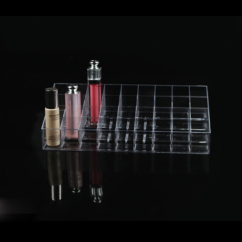 Clear Plastic 36/40 slot Makeup organizer Lipstick Storage box Cosmetic Storage Lip Gloss Organizer Holder Lipstick Display rack