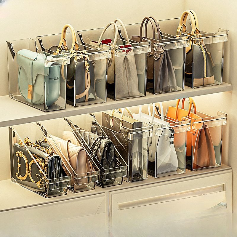 Luxury Transparent Storage Display Cabinet Classic Square Box Home Wardrobe Sundries Independent Bag Storage Multifunctional