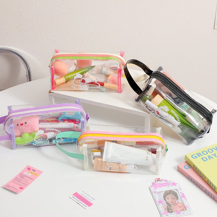 2024 New style Custom Pvc Zipper Pen Bag for Kids School Pencil Cases Stationery Pencil Pouch