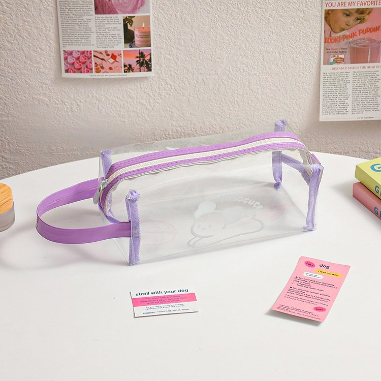 2024 New style Custom Pvc Zipper Pen Bag for Kids School Pencil Cases Stationery Pencil Pouch