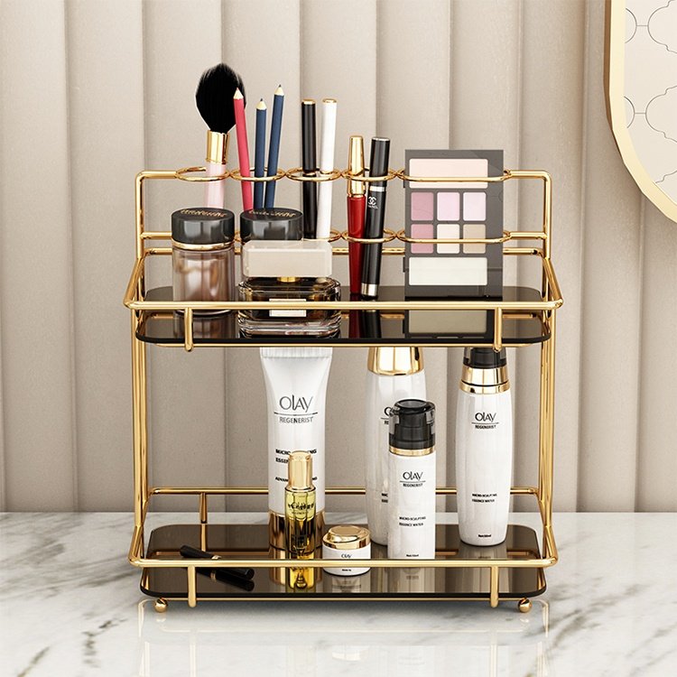 large nordic gold professional clear cosmetic makeup organizer storage box cosmetic box storage display