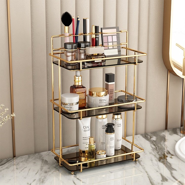large nordic gold professional clear cosmetic makeup organizer storage box cosmetic box storage display