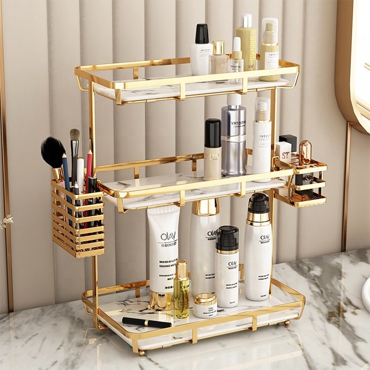 large nordic gold professional clear cosmetic makeup organizer storage box cosmetic box storage display