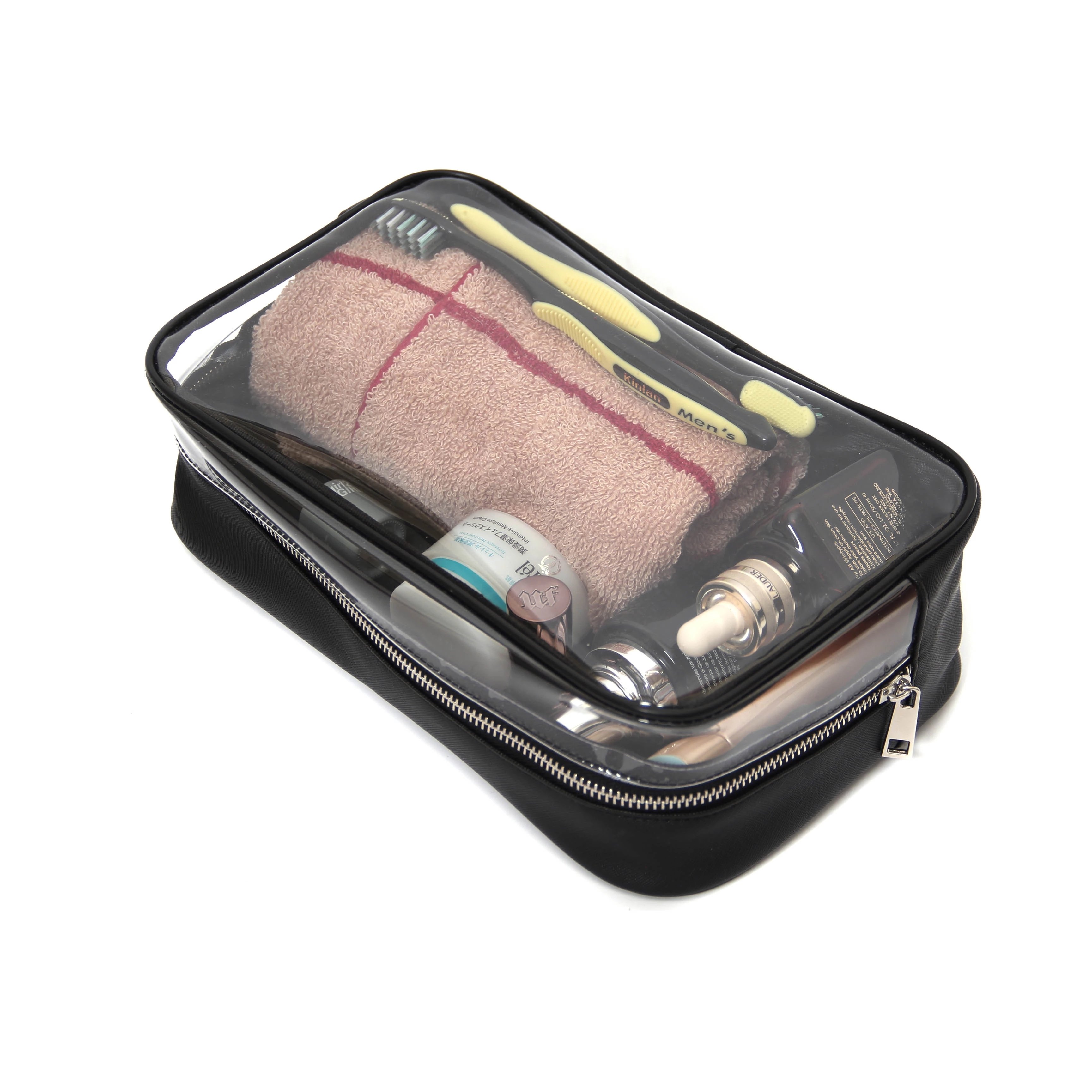 Factory Customize Waterproof Transparent Clear PVC Saffiona PU Cosmetic Bags Travel Makeup Organizers Storage Case Waterproof