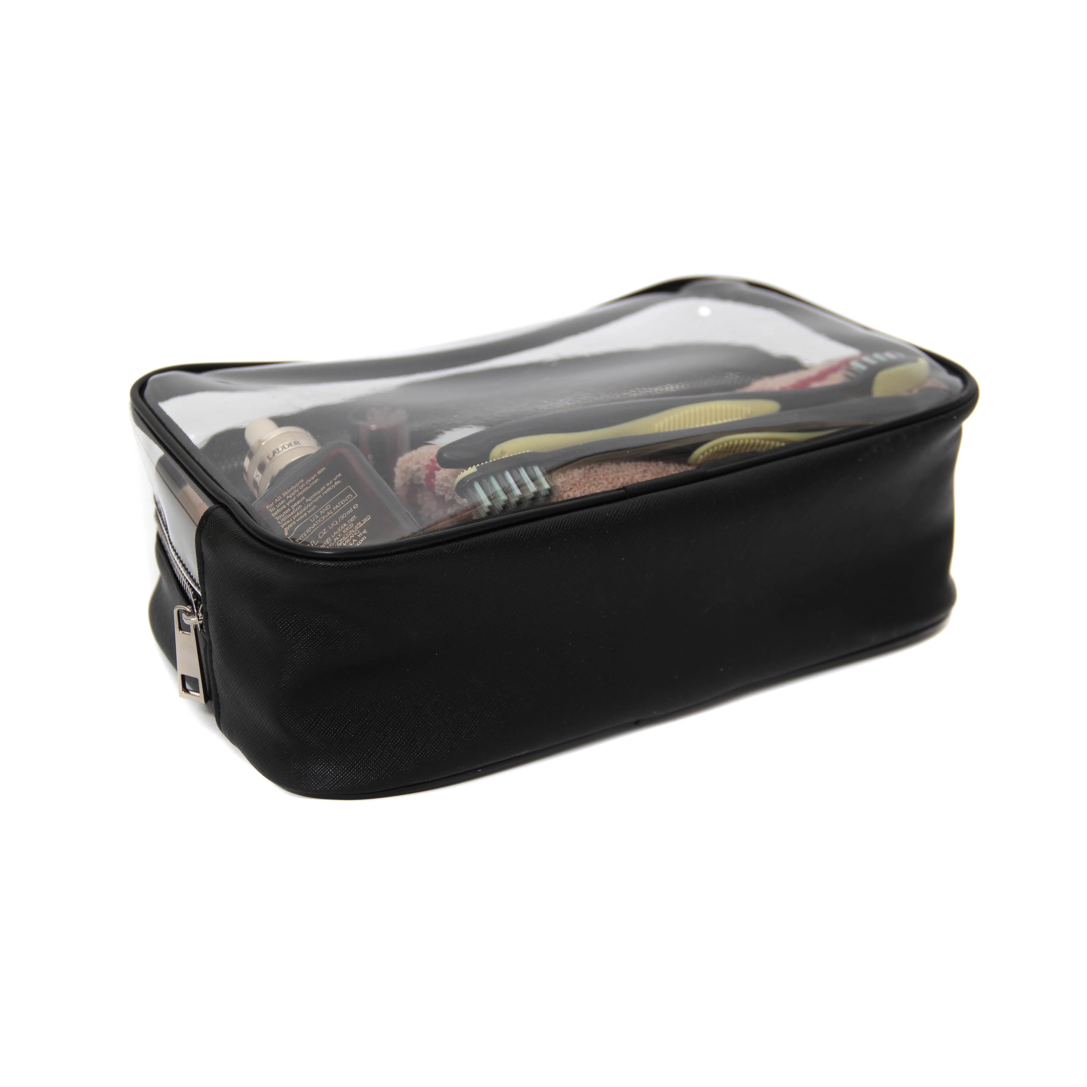 Factory Customize Waterproof Transparent Clear PVC Saffiona PU Cosmetic Bags Travel Makeup Organizers Storage Case Waterproof