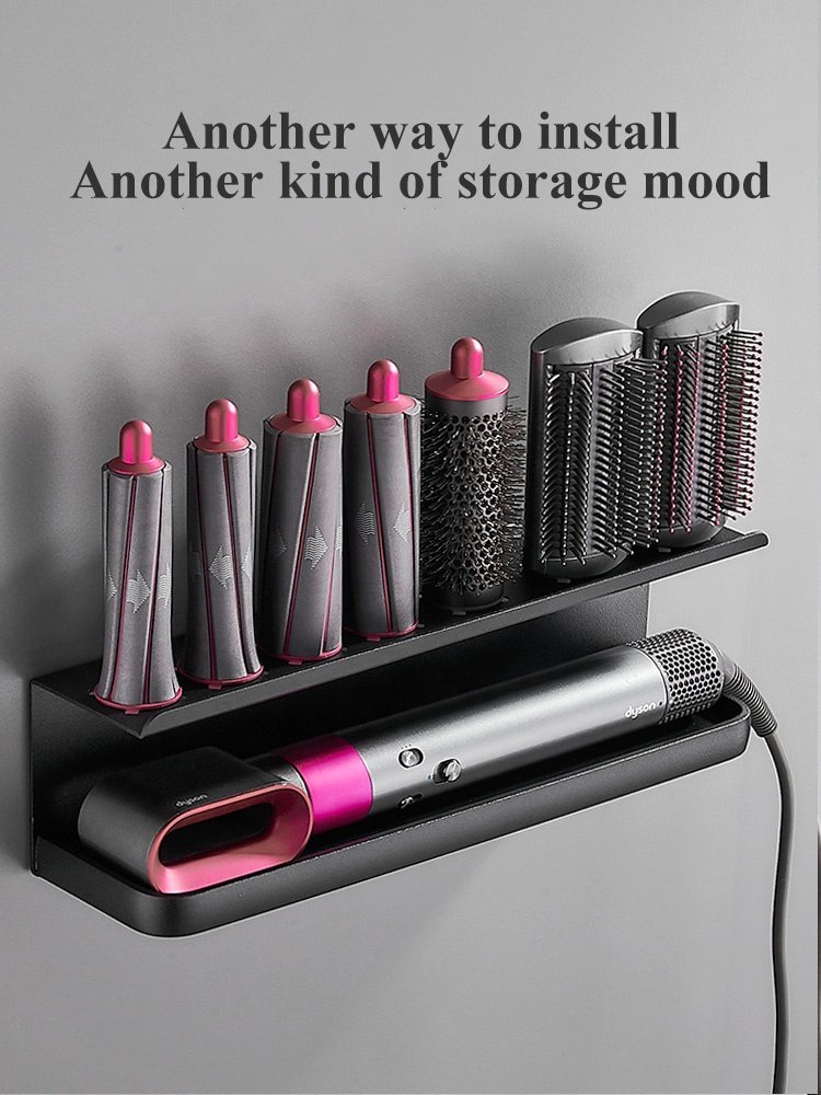 Metal Salon/Household Dyson Hair Dryer Holder Bathroom Storage Shelf Makeup Organizer