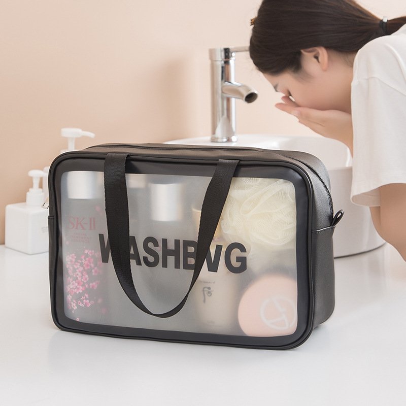 Women Travel Storage Bag Toiletry Organize Waterproof PVC Cosmetic Bag Portable Transparent MakeUp Bag
