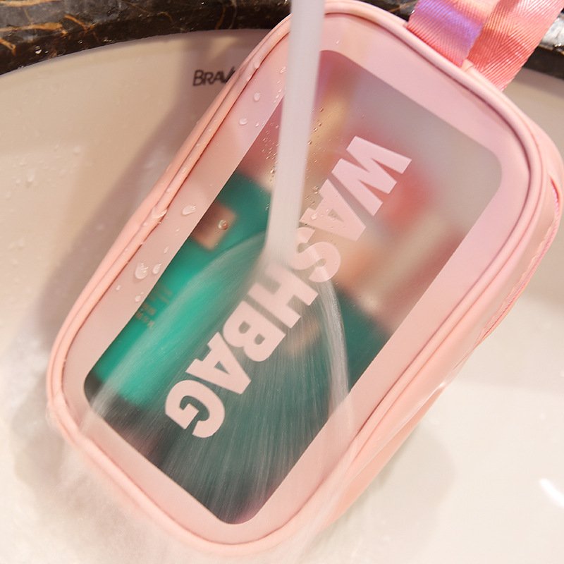 Women Travel Storage Bag Toiletry Organize Waterproof PVC Cosmetic Bag Portable Transparent MakeUp Bag