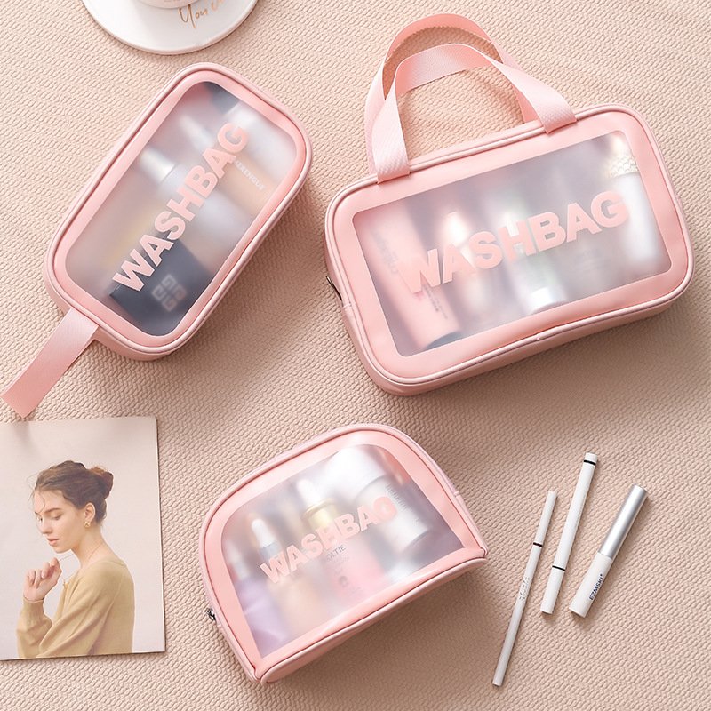 Women Travel Storage Bag Toiletry Organize Waterproof PVC Cosmetic Bag Portable Transparent MakeUp Bag