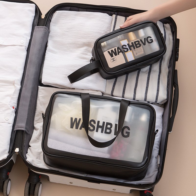 Women Travel Storage Bag Toiletry Organize Waterproof PVC Cosmetic Bag Portable Transparent MakeUp Bag