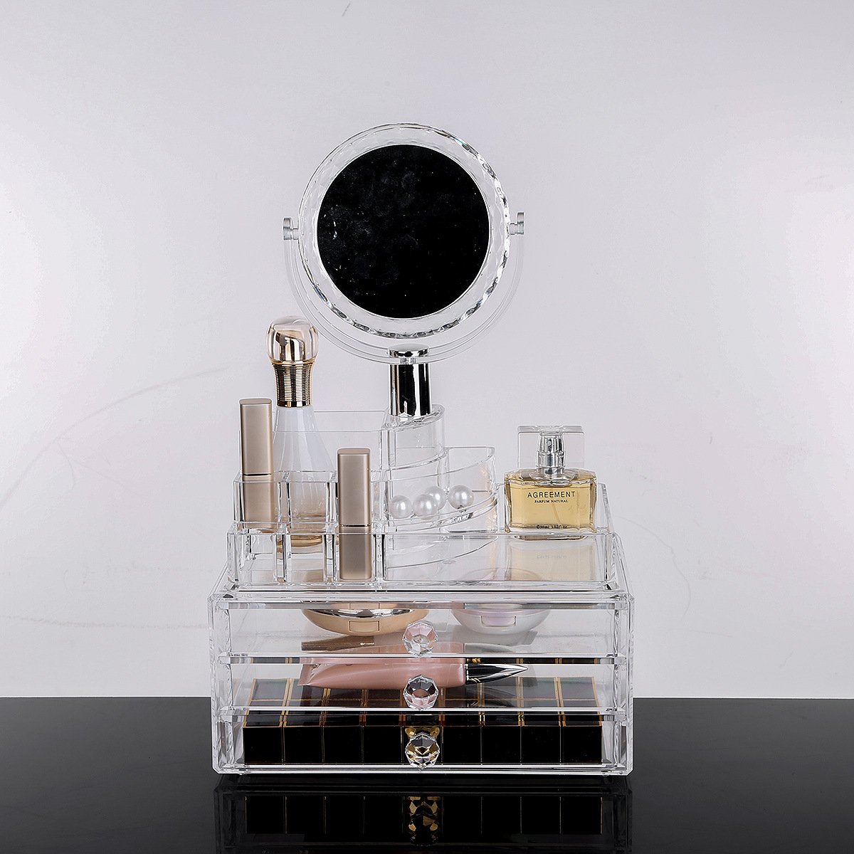 Wholesale High Quality Makeup Storage Perfume Holder Countertop Cosmetic Display Cases nail polish With High Quality Custom