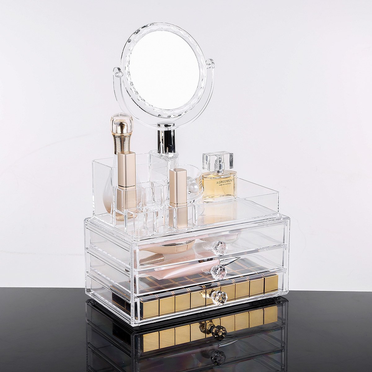 Wholesale High Quality Makeup Storage Perfume Holder Countertop Cosmetic Display Cases nail polish With High Quality Custom